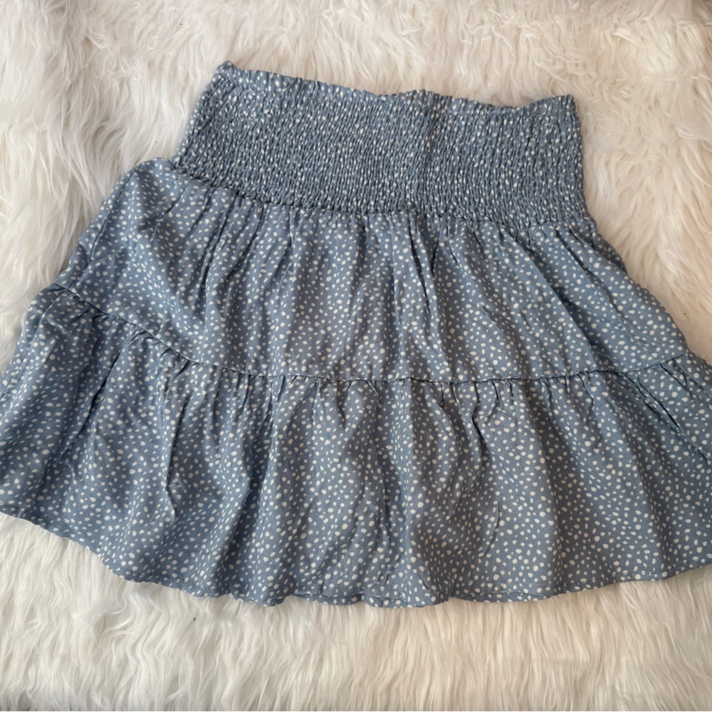 Urban Romantics size small, blue with white small pattern miniskirt